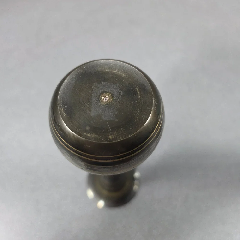 Vintage Brass Bud Vase Home Decor Small Black Etched Floral‎